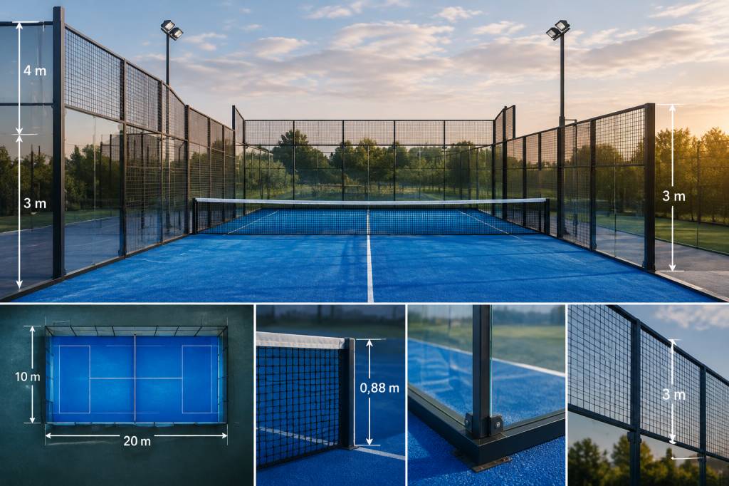 Hauteur terrain padel : quelles sont les dimensions réglementaires ?